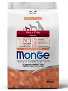 Сухой корм Monge Dog Speciality Line Monoprotein Mini, для взрослых собак мелких пород, из лосося с рисом 800 г