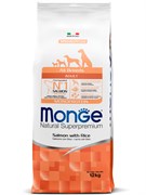 Сухой корм Monge Dog Speciality Line Monoprotein для взрослых собак всех пород, из лосося с рисом 12 кг