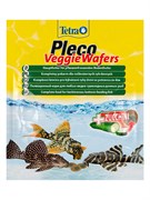 TetraPleco Veggie Wafers корм-пластинки с добавлением цуккини для донных рыб 15 г