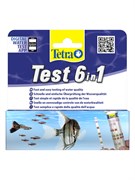 TetraTest 6 в 1 GH/KH/NO2/NO3/pH/Cl полоски для пресной воды 25 шт.