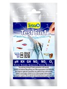 TetraTest 6 в 1 GH/KH/NO2/NO3/pH/Cl тестовые полоски для пресной воды 10 шт.