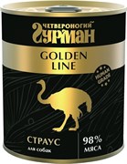 Четвероногий Гурман 32263 Golden кон.д/собак Страус натуральный в желе 340г