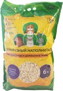 Золотой кот Наполнитель д/грызунов кукурузный 6л