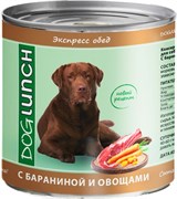 Дог Ланч Экспресс обед кон.д/собак c Бараниной и овощами 750г