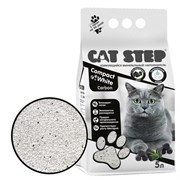 Cat Step минеральный Compact White Carbon комкующийся