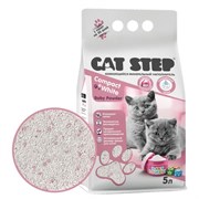 Cat Step минеральный Compact White Baby Powder комкующийся