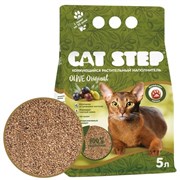 Cat Step Olive Original наполнитель комкующийся растительный