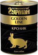 Четвероногий Гурман Golden консервы д/собак Кролик натуральный в желе 340г