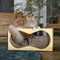 ТУМЯУ Когтеточка из картона Аквариум с деревянным ободком 77х37х22 см - фото 42105