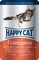 Happy Cat Хэппи Кэт пауч д/кошек кусочки в желе Говядина и Печень с зеленым горошком 100г - фото 5752