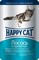 Happy Cat Хэппи Кэт пауч д/кошек кусочки в желе Лосось и Креветки 100г - фото 5758